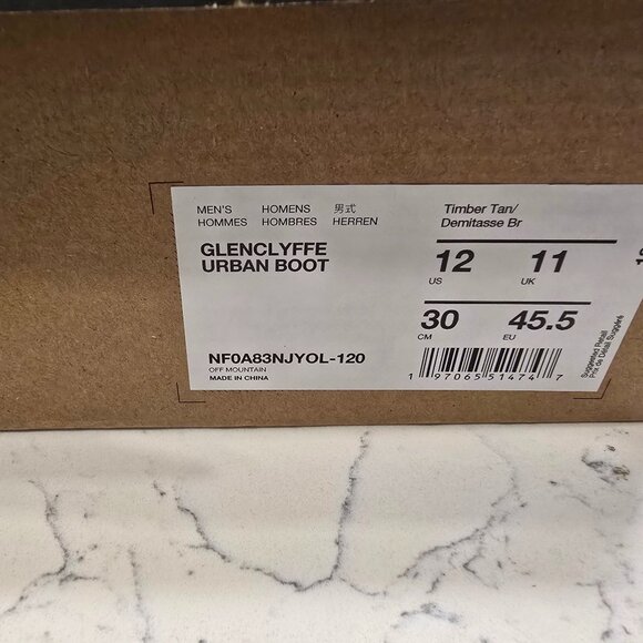 THE NORTH FACE GLENCLYFFE Urban Boots Men's Size 12 NF0A83NJYOL-120 Tan / Brown - Picture 9 of 9